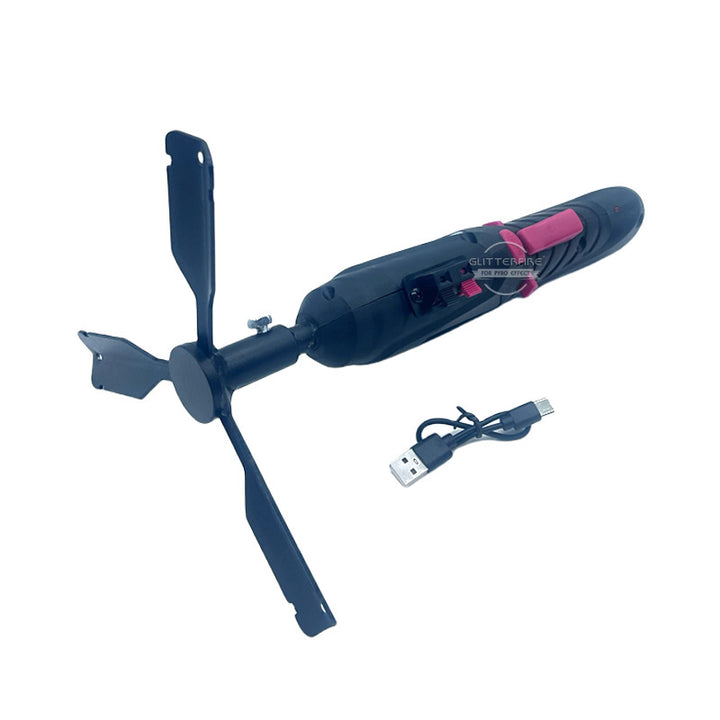 GL007 3 Shots Mini Handheld Cold Flame Dual-Purpose Windmill Spark Fountain Shooter Wedding Fireworks Firing System Cold Pyro Machine