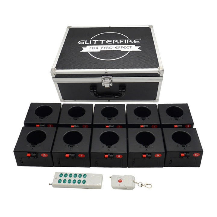 D10 10 Cue AA battery type cold stage fountain base fireworks firing system for wedding