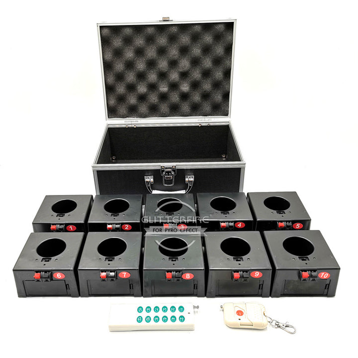 D10 10 Cue AA battery type cold stage fountain base fireworks firing system for wedding