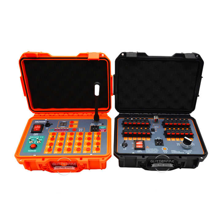 DB2400W 24 Channel one host and one distributor professional fireworks controller waterproof transmitter pyrotechnic firing system