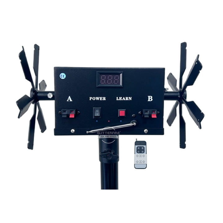 New Style Sparkler Flower Rotating Cold Pyro Machine Wireless Remote Control Double Wheel Cold Flame Fireworks Ignition System for Wedding