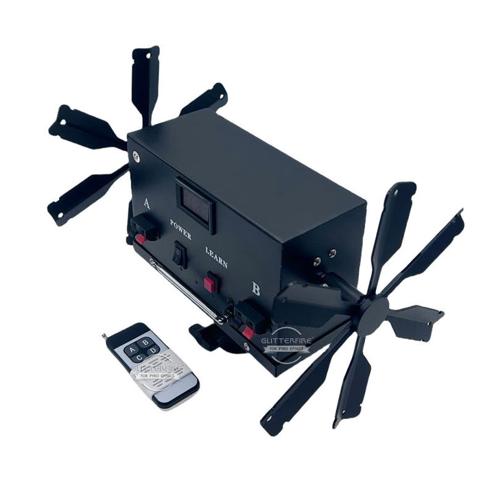 New Style Sparkler Flower Rotating Cold Pyro Machine Wireless Remote Control Double Wheel Cold Flame Fireworks Ignition System for Wedding