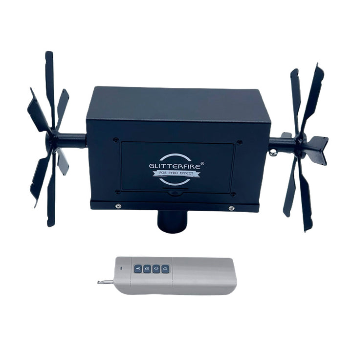 ELT02R-B Stage Windmill Rotate in One Direction Double Wheel Wireless Remote Control Cold Fountain Fireworks Firing System