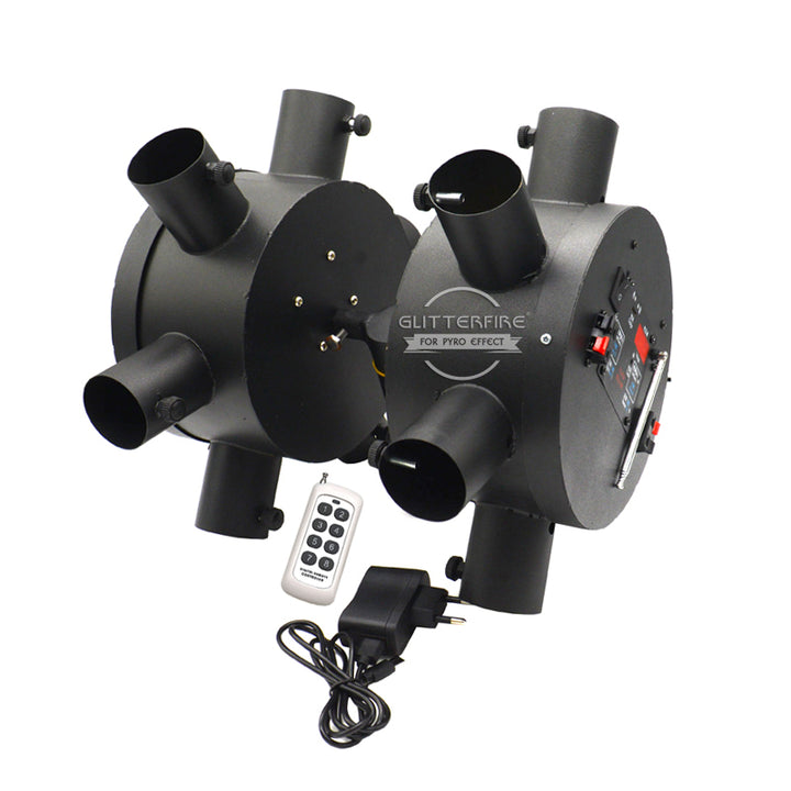 ELT02R-E Rechargeable wireless remote control big double wheel fountain fireworks firing system