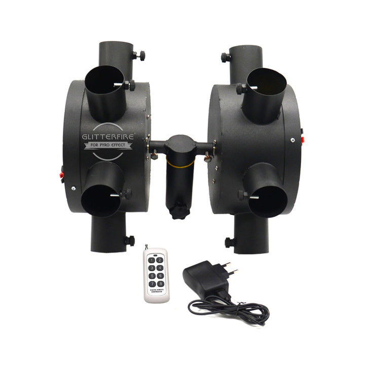 ELT02R-E Rechargeable wireless remote control big double wheel fountain fireworks firing system