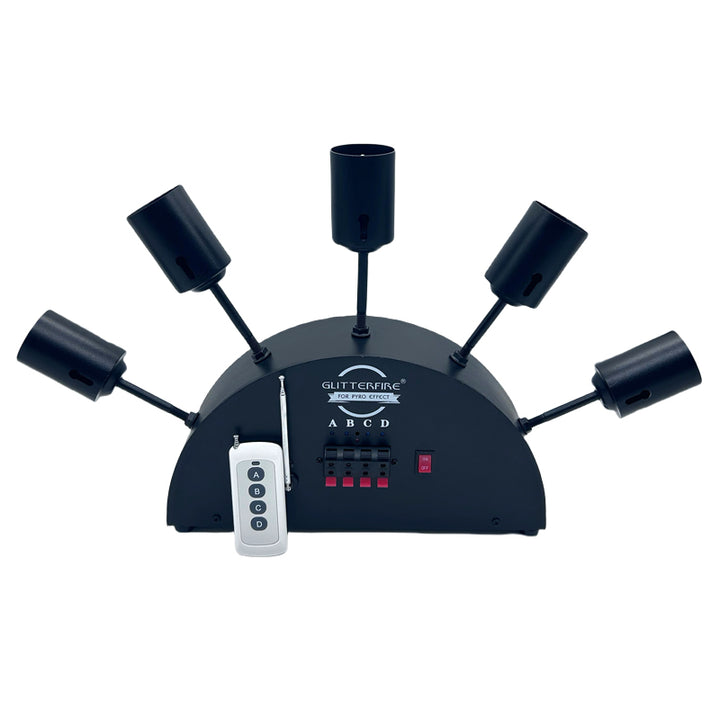 ELT05R Five Head fan shape remote control stage cold fountain fireworks machine pyrotechnic firing system