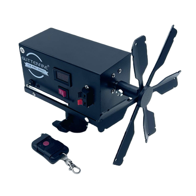Upgraded Single Wheel Windmill Rotating 6 Channel Cold Fountain Firewo ...